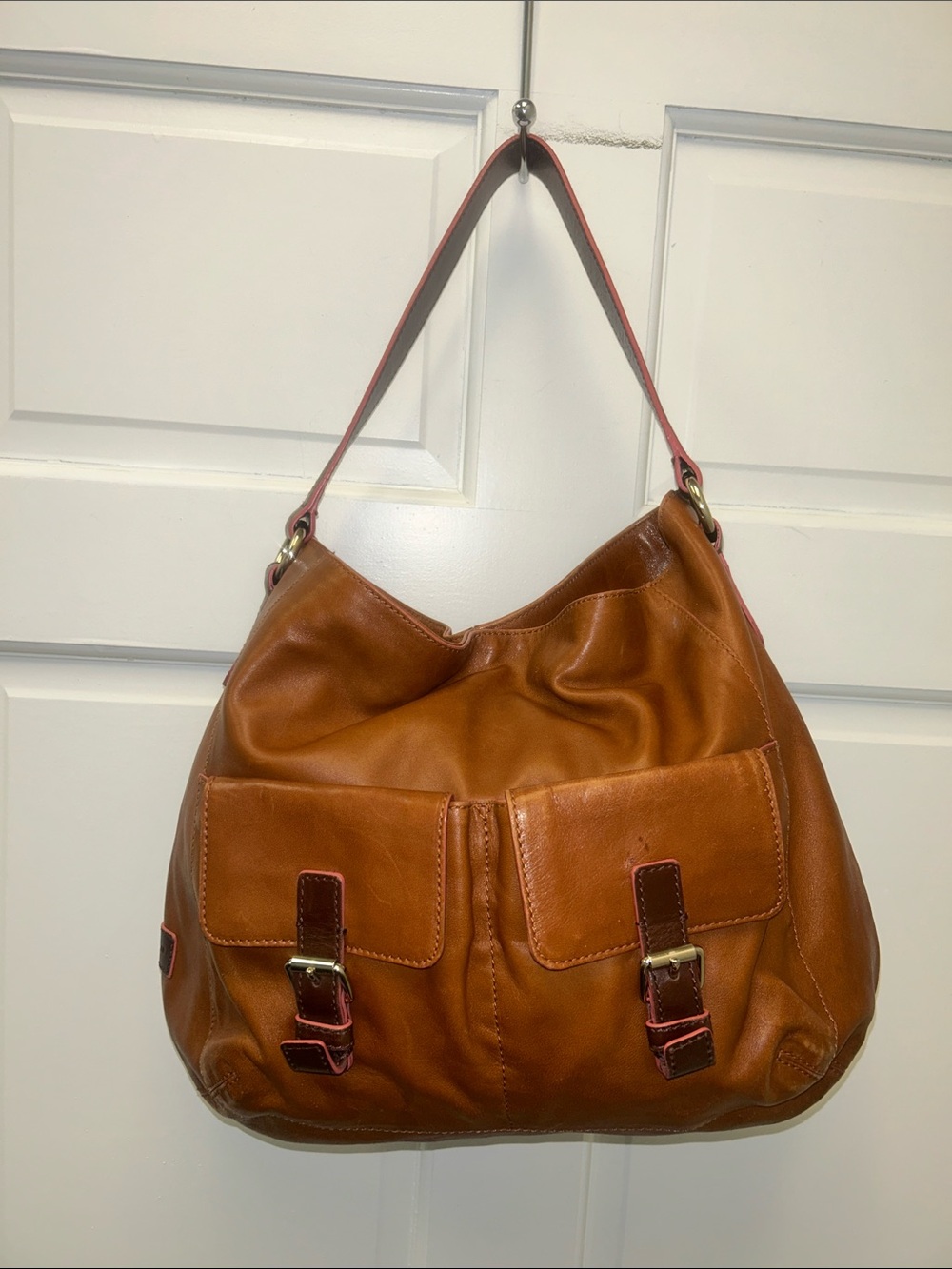 Cole Haan Village Collection Soft Slouchy Rounded Hobo Brown Shoulder Bag Y2K